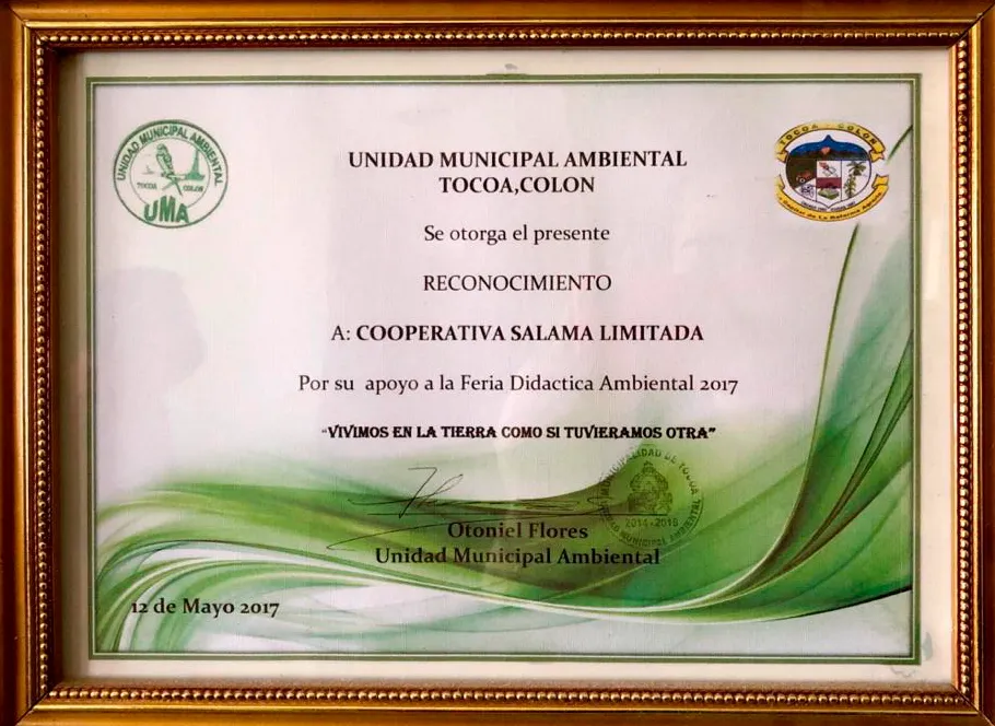 Reconocimientos Cooperativa Agropecuaria Salama Ltda.